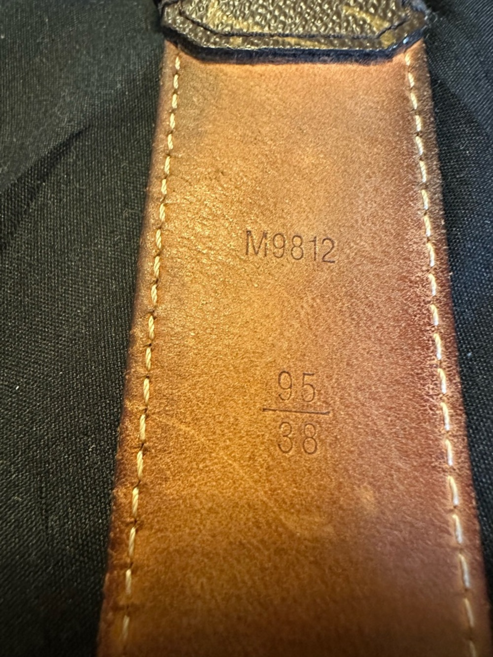 Louis Vuitton Brown Leather Belt Strap with Stamped Size. Authentic! - Picture 2 of 7